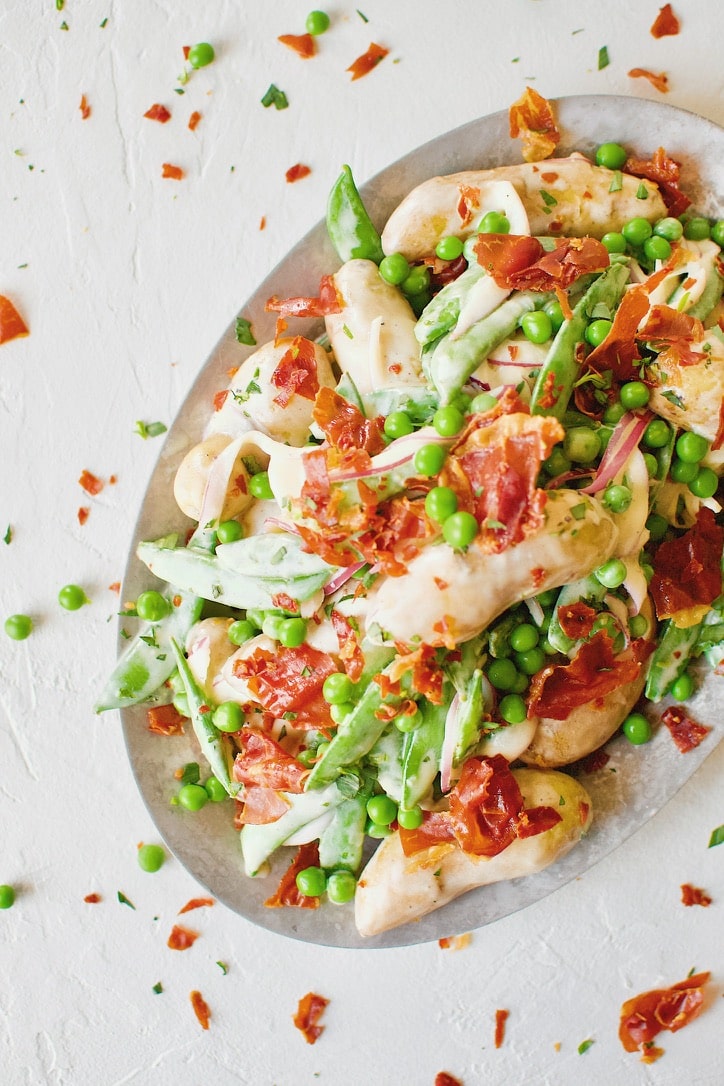 Spring Potato Salad with Peas and Prosciutto