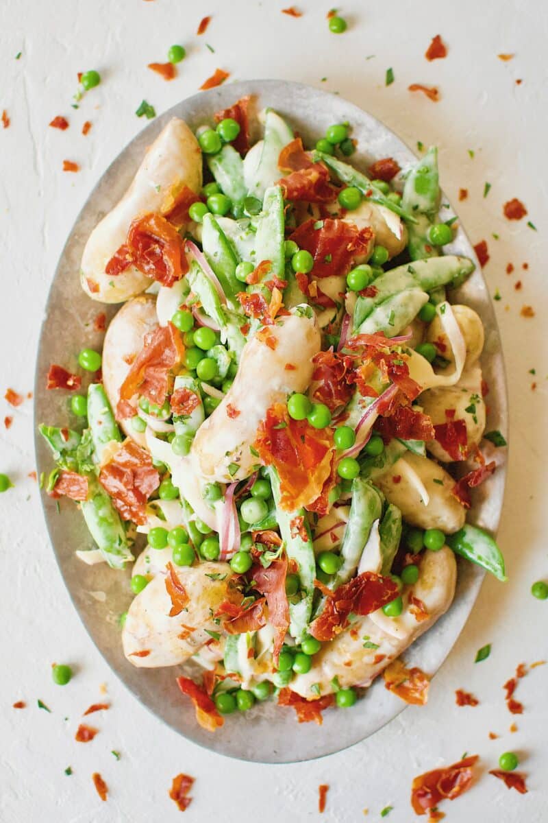 Spring Potato Salad with Peas and Prosciutto