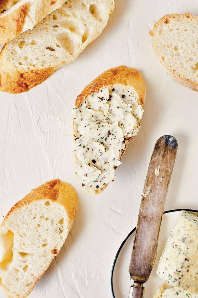 Black Truffle Butter on a crostini.