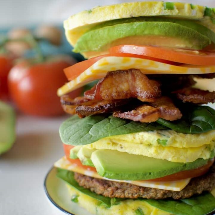 Finished Healthy Breakfast Sandwich ready to eat.