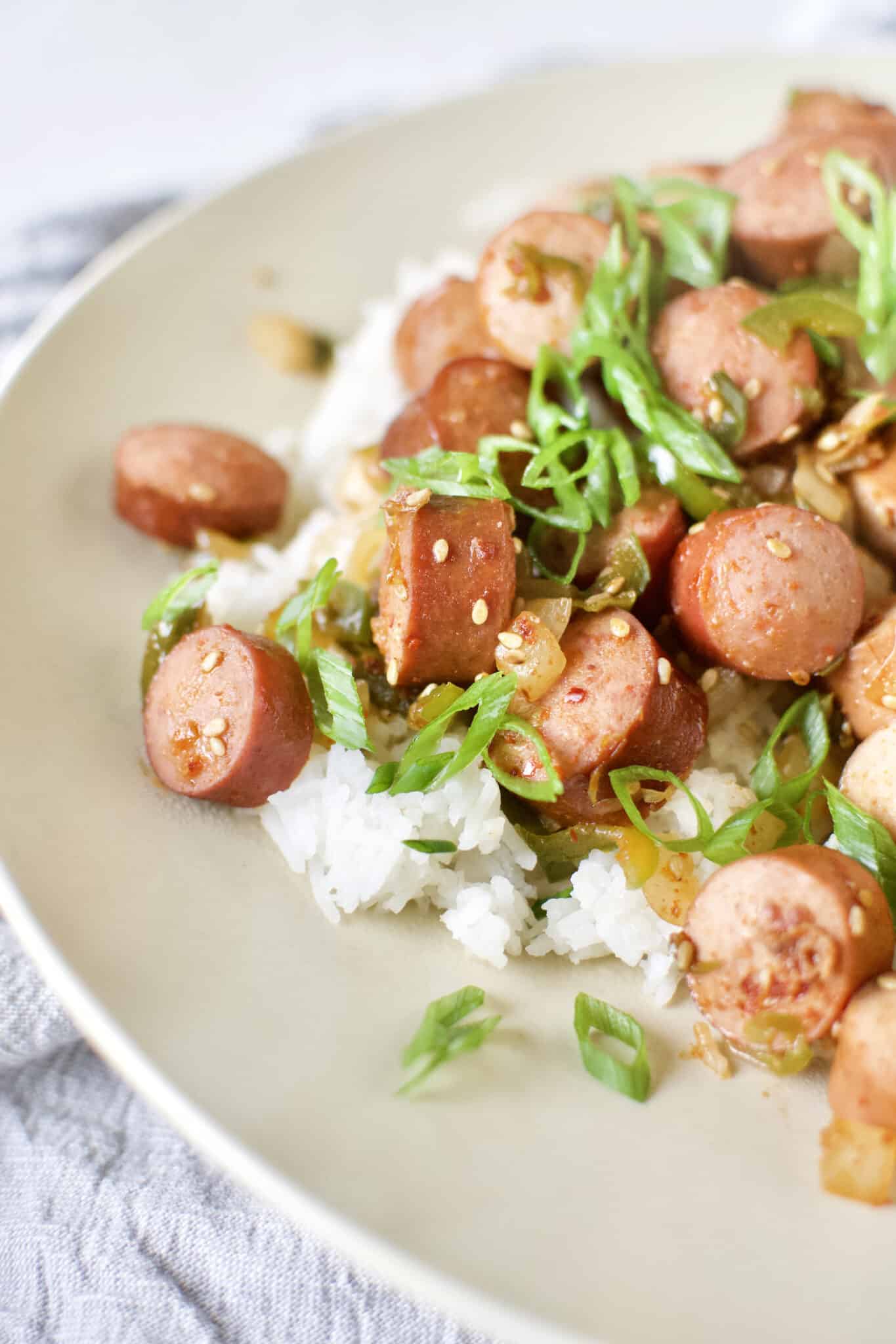 Joanna Gaines Hot Dogs and Rice prepared by KendellKreations.com