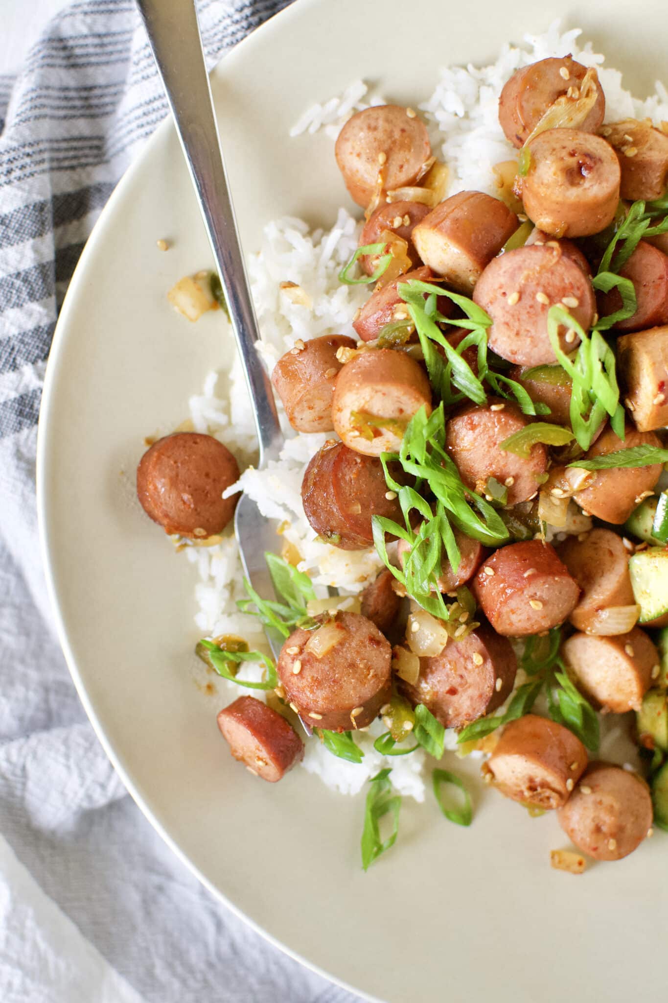 Joanna Gaines Hot Dogs and Rice prepared by KendellKreations.com