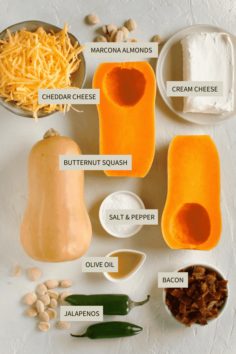 Ingredients needed to make Stuffed Butternut Squash