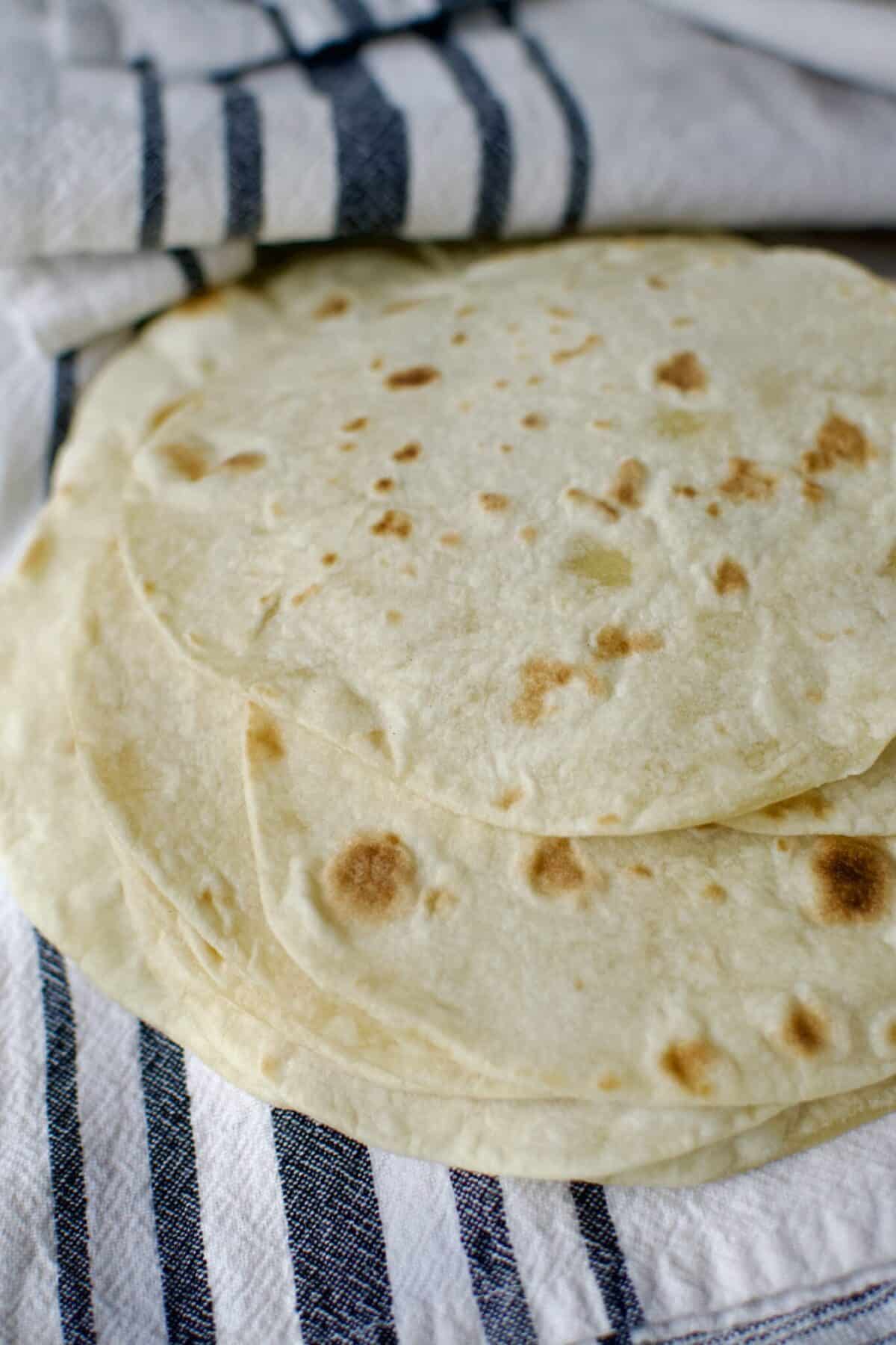 Easy Tortilla Recipe cooked and ready to eat.