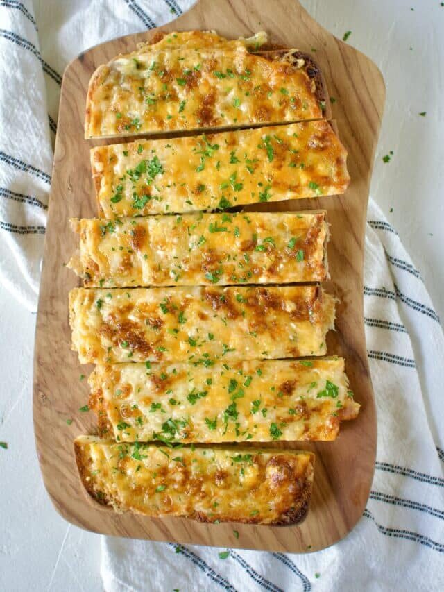 Easy Homemade Cheesy Garlic Bread, ready in minutes!