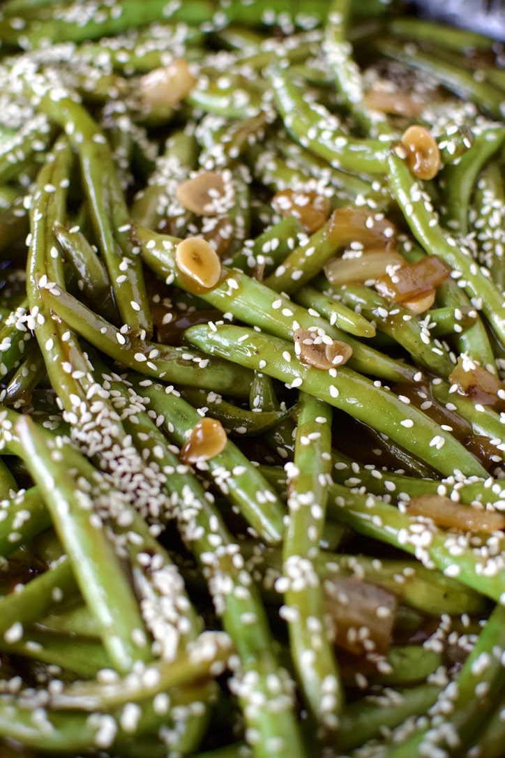 Chinese Green Beans ready to eat.