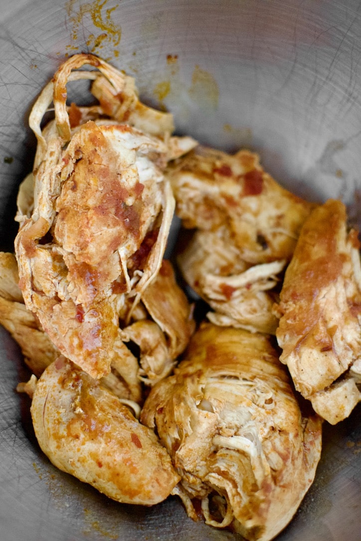 Mexican Shredded Chicken after cooking.