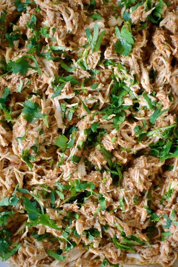 Mexican Shredded Chicken prepared and ready to use.