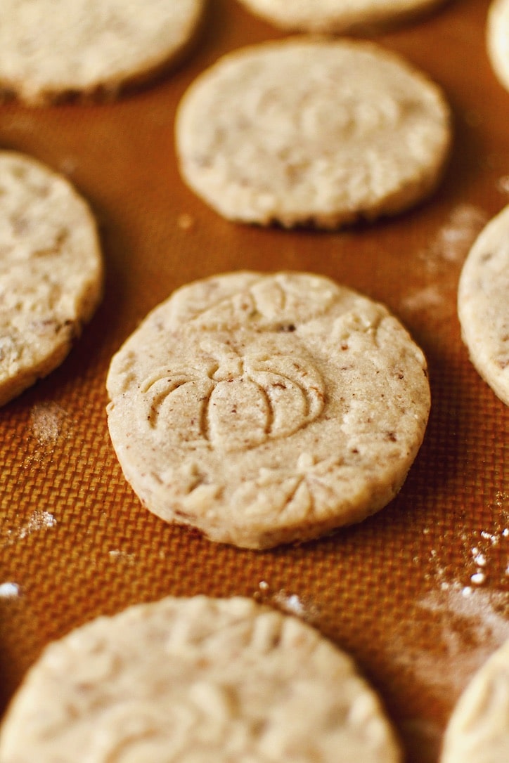 Pecan Shortbread Cookies after baking, ready to eat.