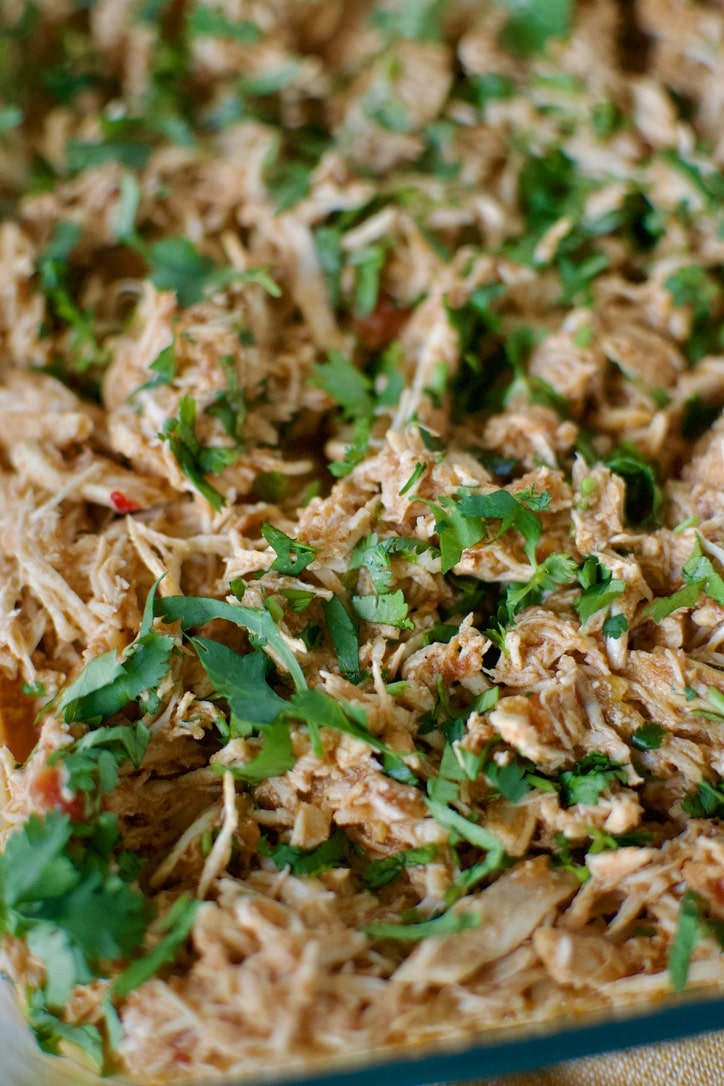 Mexican Shredded Chicken prepared and ready to use.