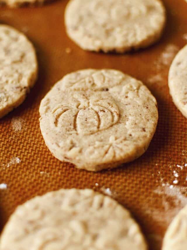 Pecan Shortbread Cookies after baking, ready to eat.