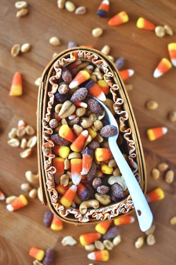The Ultimate Candy Corn and Peanuts Fall Snack Mix KendellKreations