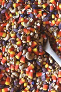 Candy Corn and Peanuts after mixing all ingredients together in a large bowl.