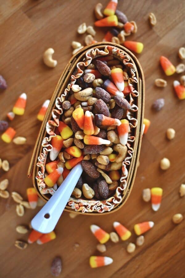 The Ultimate Candy Corn and Peanuts Fall Snack Mix KendellKreations