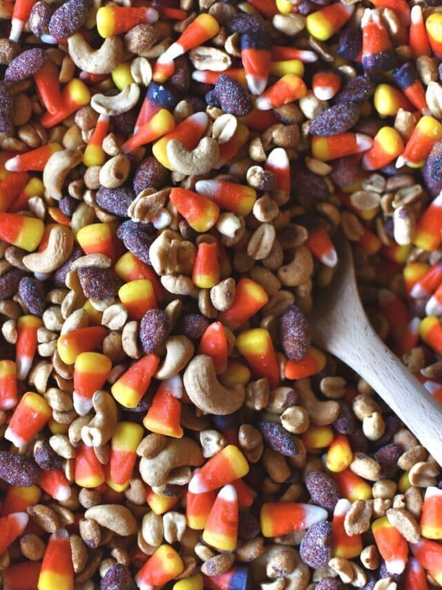 Recipe for Candy Corn and Peanuts Ultimate Fall Snack Mix!