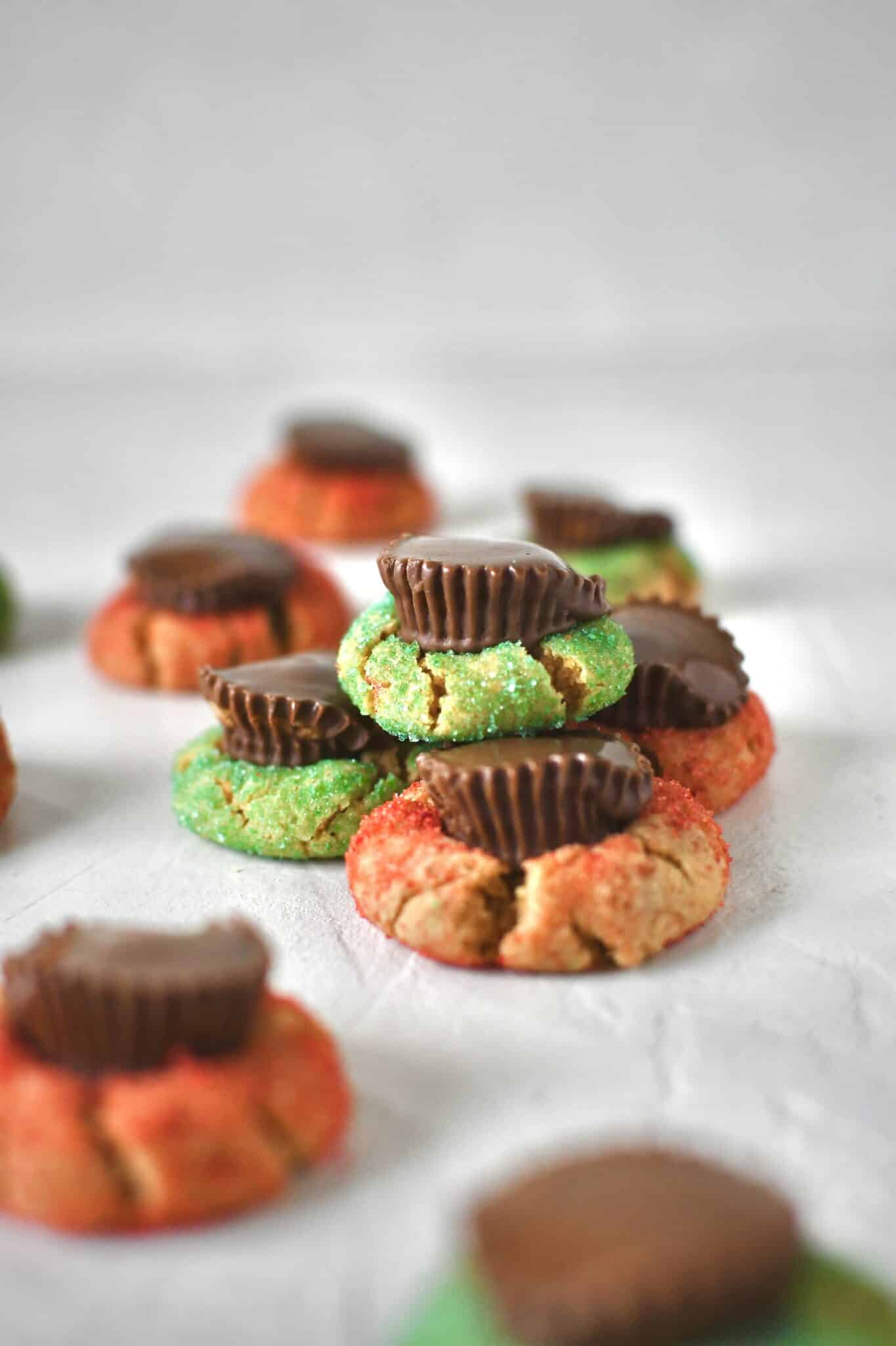 Peanut Butter Cup Cookies cooled and ready to eat.