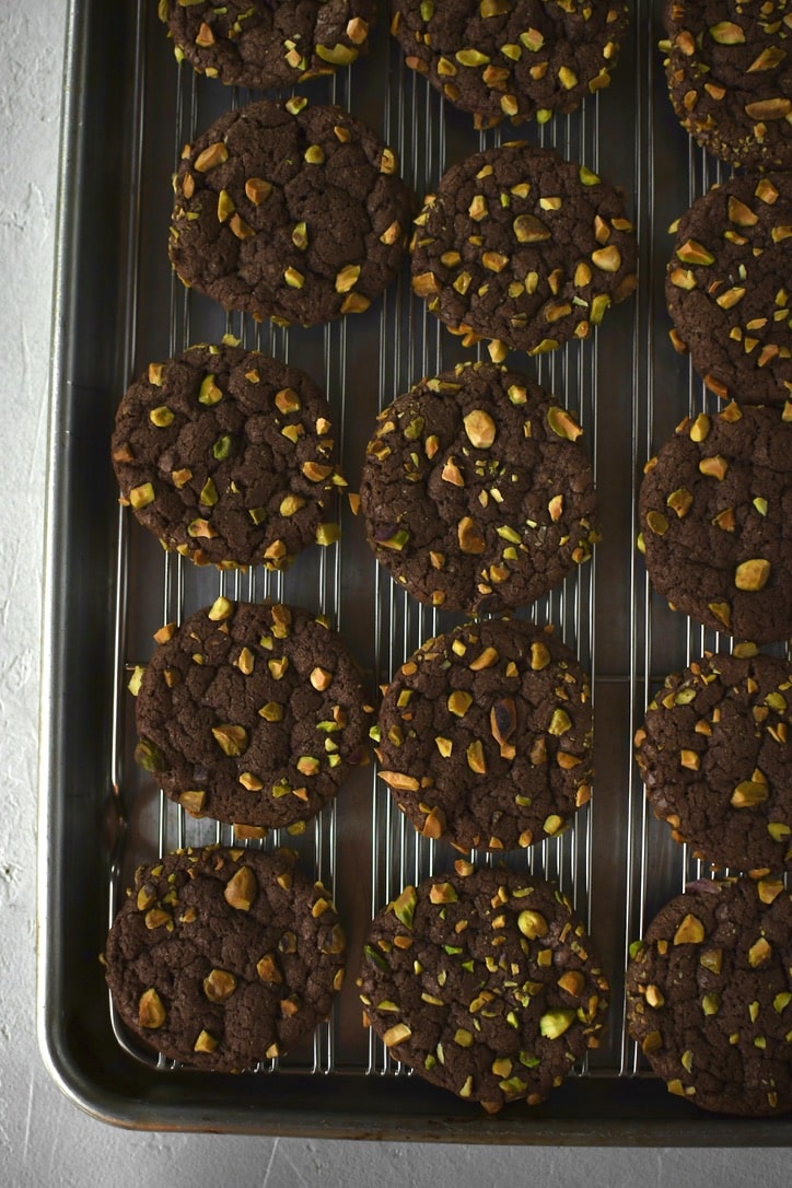 cookies cooling on rack before sandwiching them.