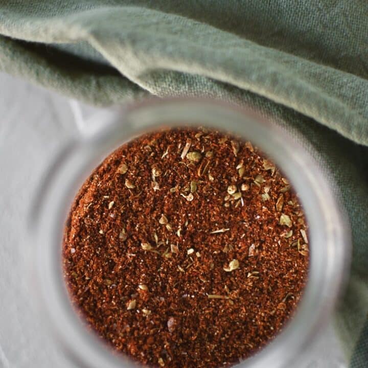 Taco Seasoning in a jar, ready to be used.
