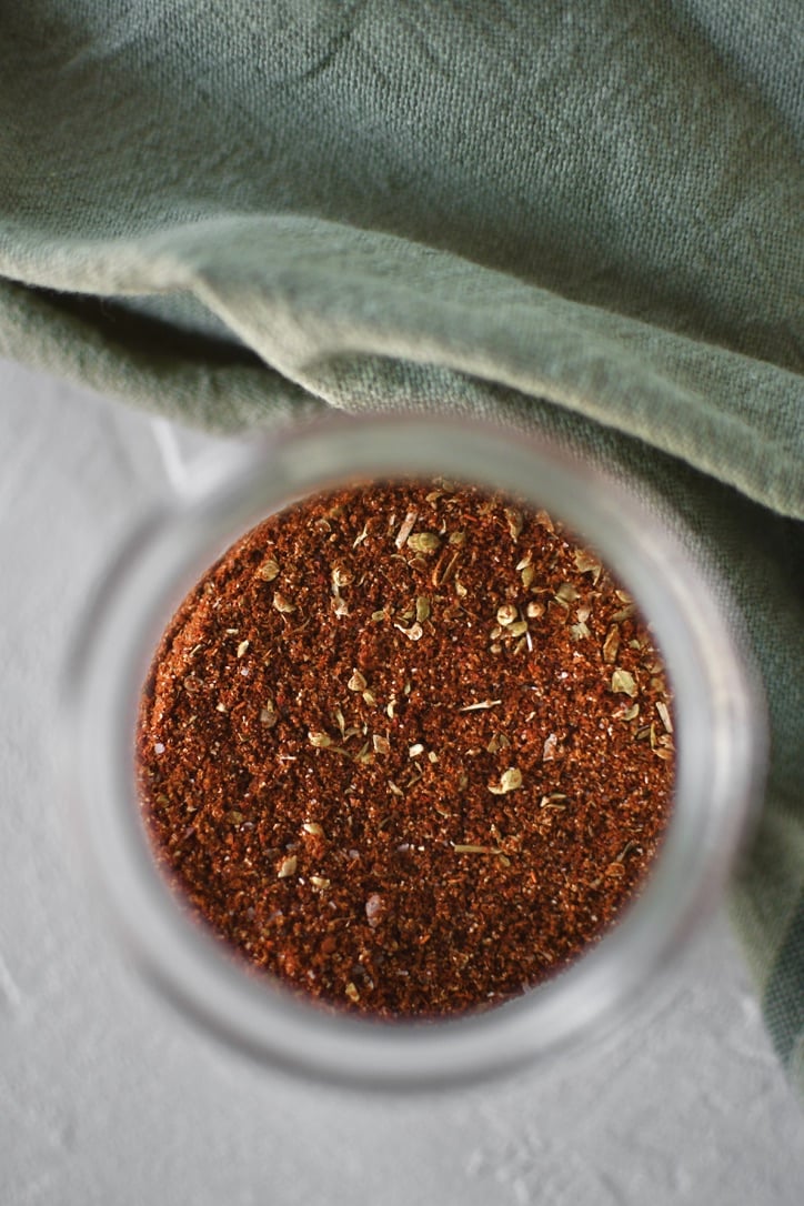 Taco Seasoning in a jar, ready to be used.