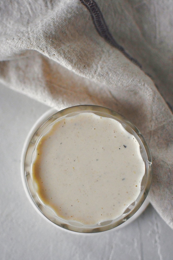 Horseradish Cream Sauce in a bowl, ready to be used.