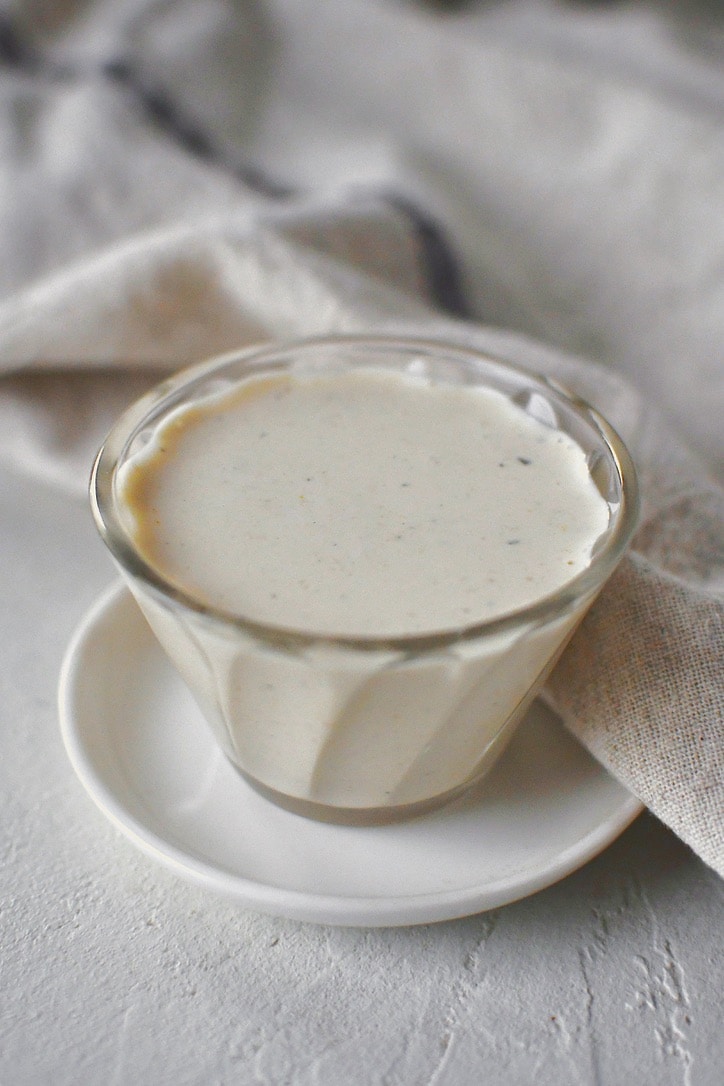 Horseradish Cream Sauce in a bowl, ready to be used.