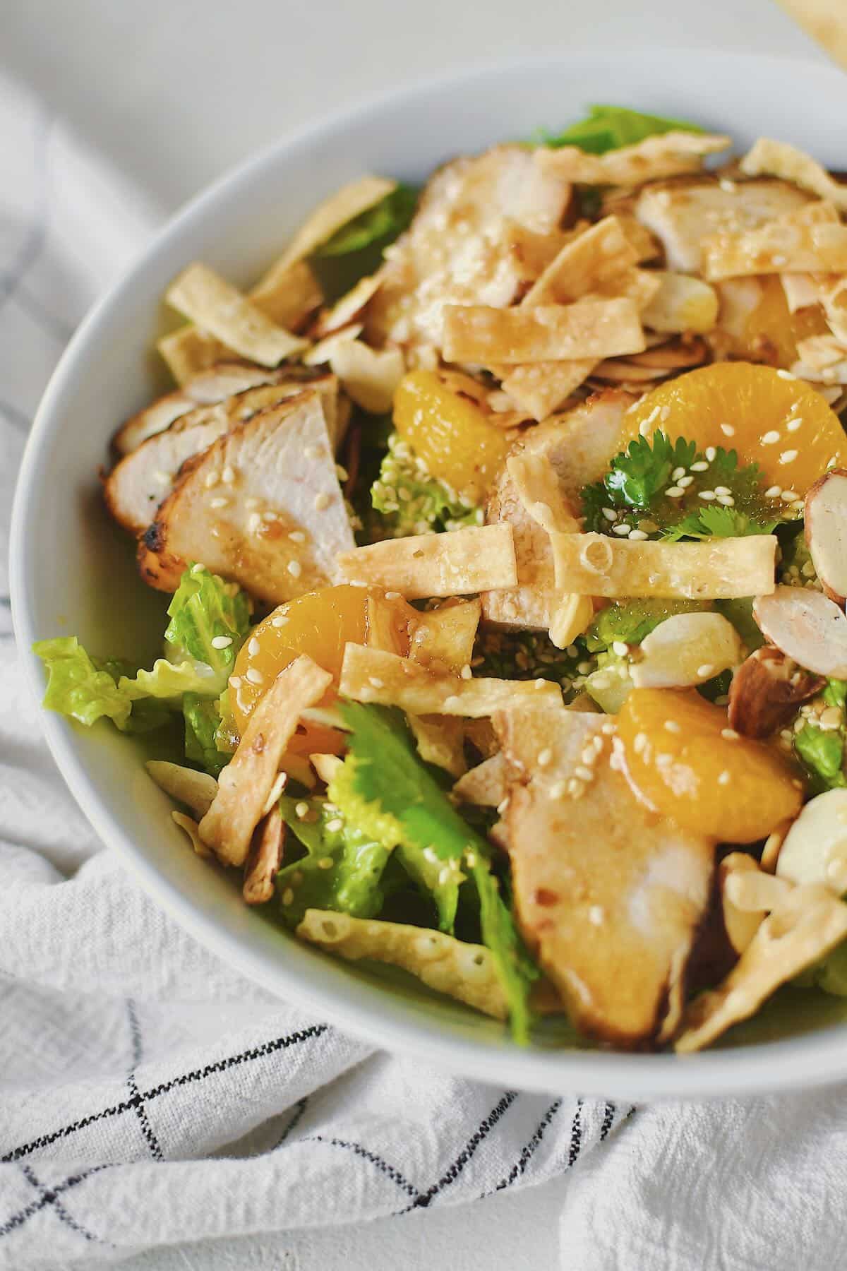 Panera Asian Sesame Salad, fully dressed and ready to eat.