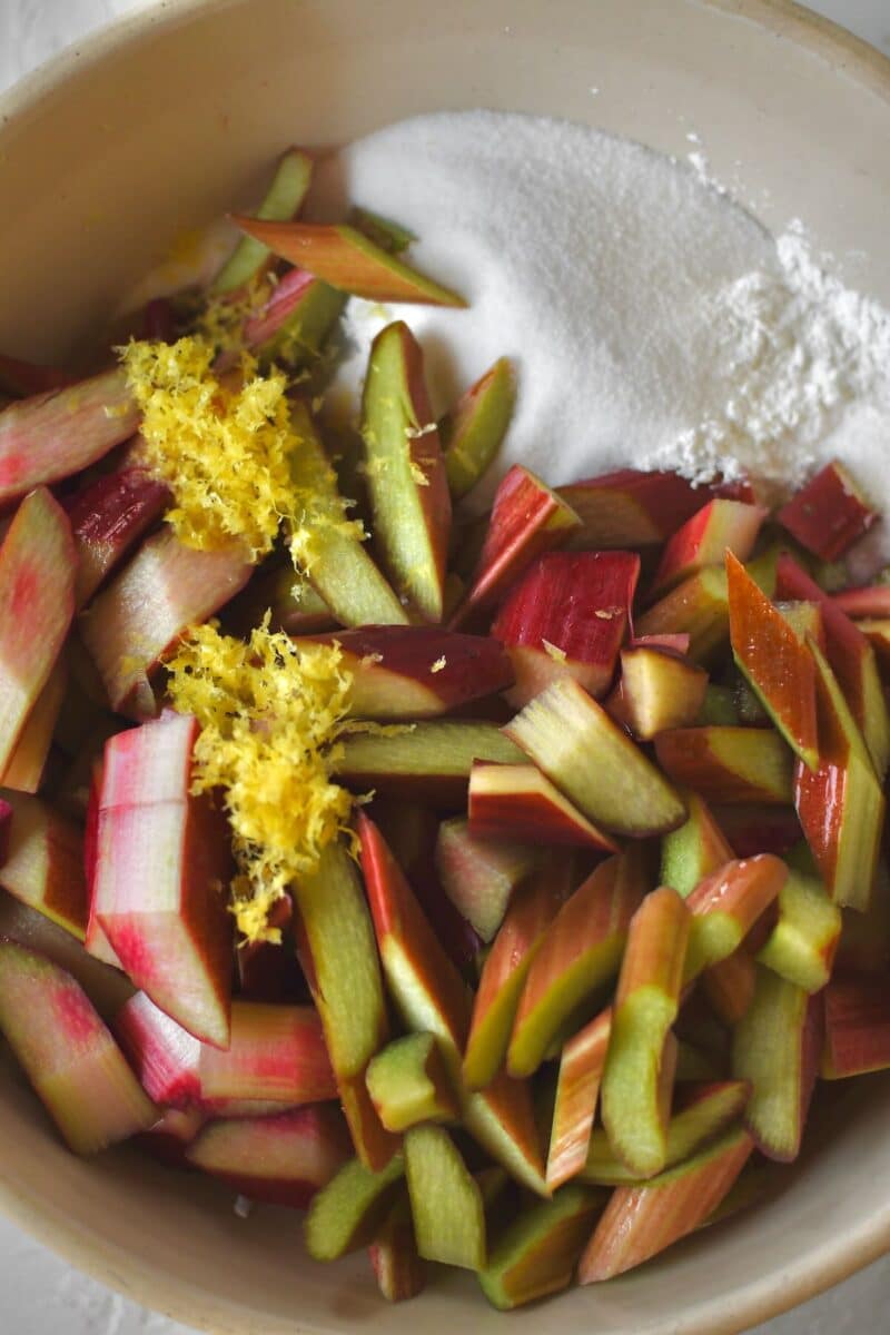 Adding all the filling ingredients to a large bowl.