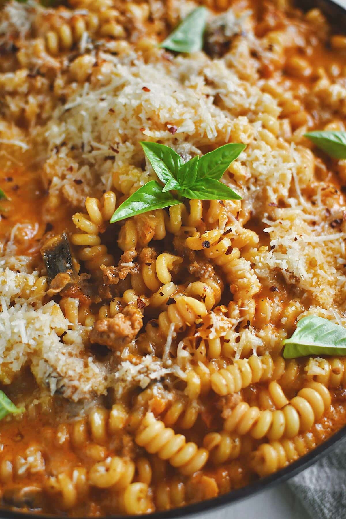 Angel Hair Pasta with Italian Sausage and Herbs