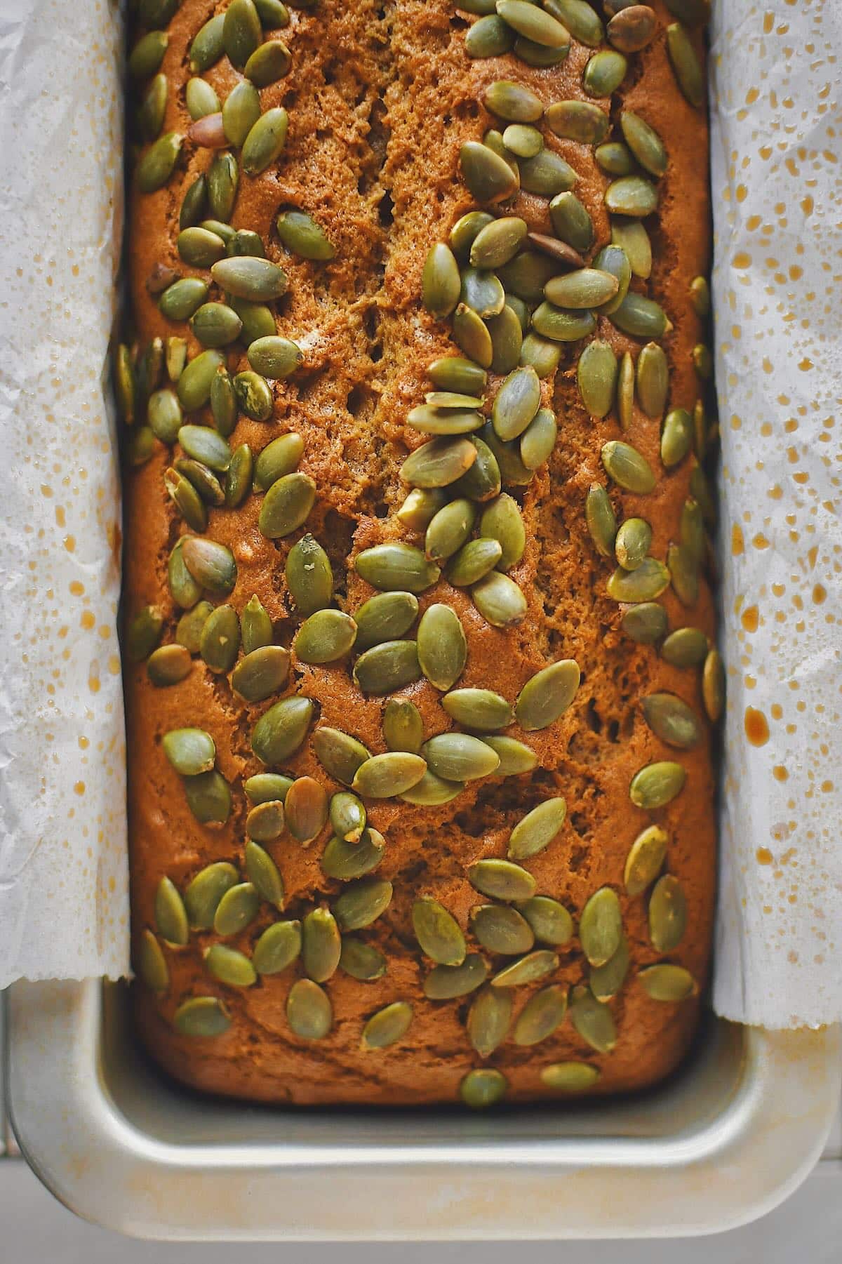 Pumpkin Spice Bread fresh out of the oven.